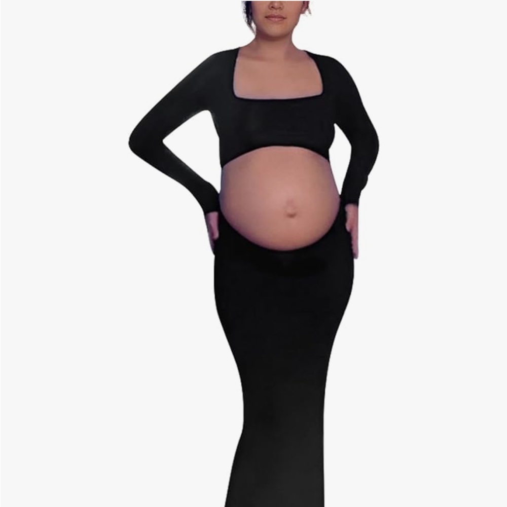 Maternity Black Maxi Dress